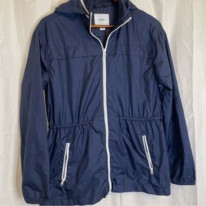 OLD NAVY Women’s Navy White Full Zip Rain Coat Wind Breaker Size Medium